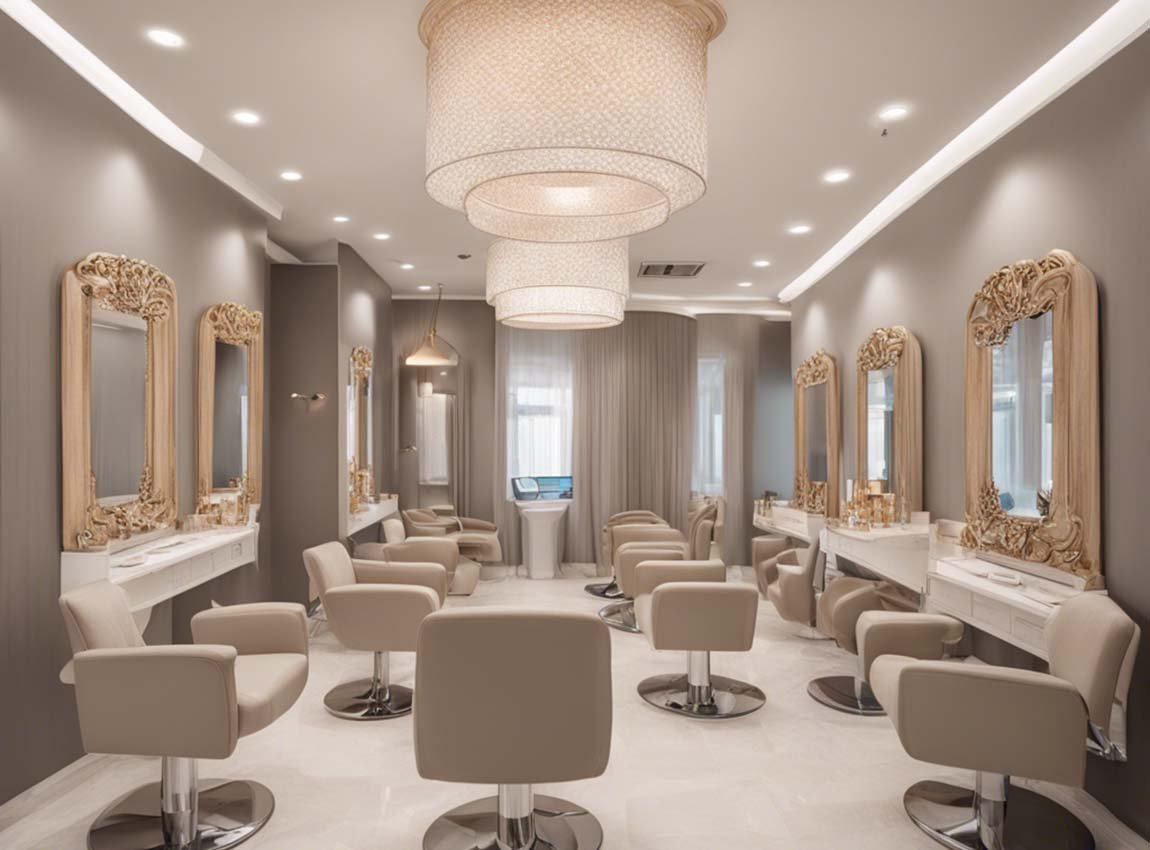 nail and lash salons - interior design